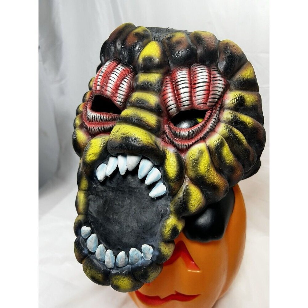 Vintage Rubies rubber alien monster mask Yellow Red Black Reptile